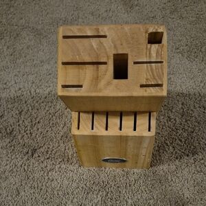 Wooden Knife Block with Slots